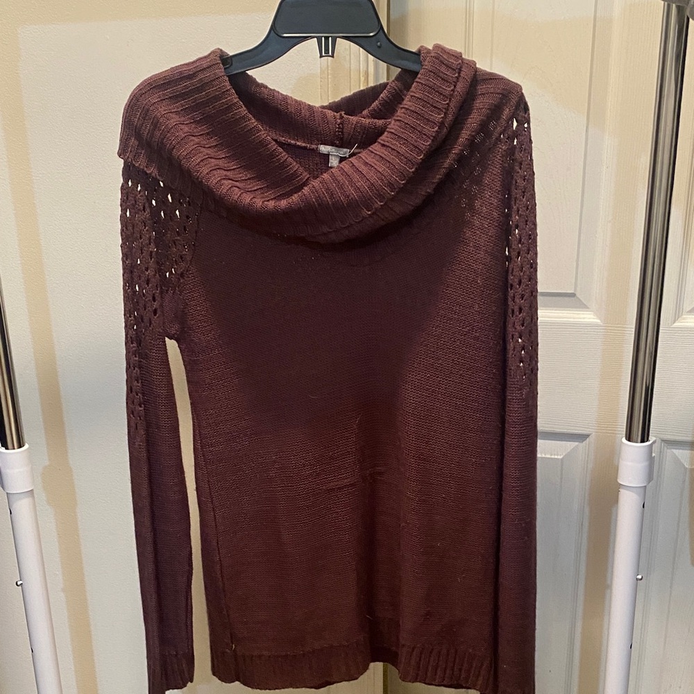 Charlotte Russe Maroon Cowl Neck Sweater